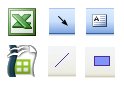 Excel and Calc icons