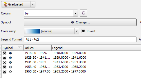 QGIS color configuration